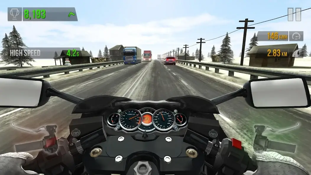 الرسومات داخل لعبة Traffic Rider